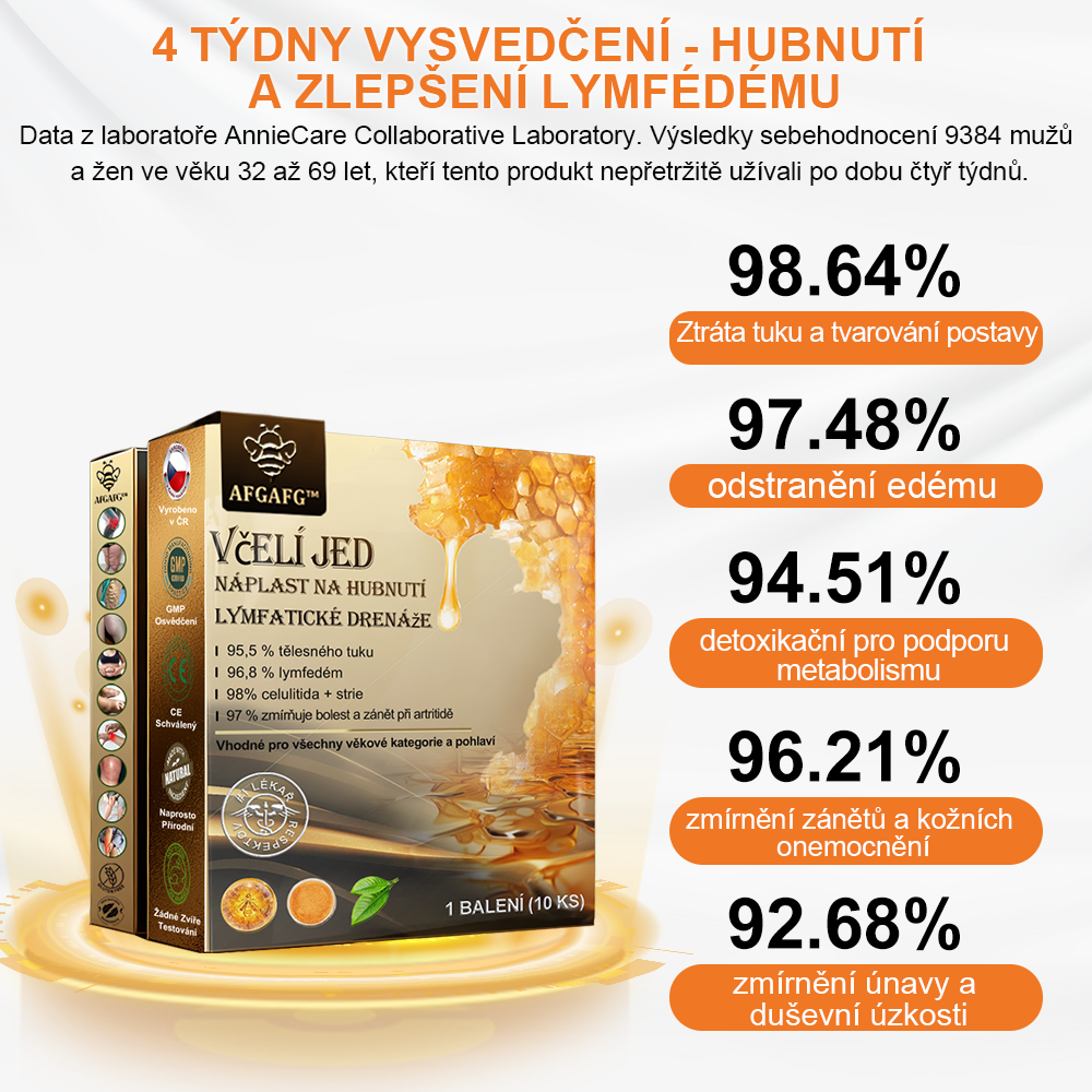 🎁🐝🐝Tady máte AFGAFG™ Beee Venom Lymfatic Drainage Slimming Patch 🔥Snižte čas 70% SLEVA🔥 (Vhodné pro použití individuály všech věků)🔥